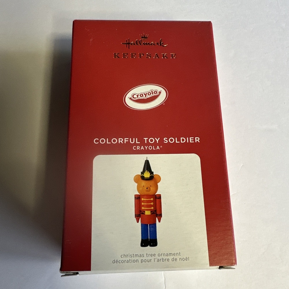 Hallmark Keepsake "Colorful Toy Soldier" Crayola Bear Soldier 2021 Ornament New